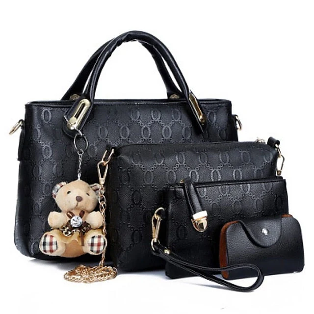 4 Bag Leather Purse PU Pieces Set - Image 4