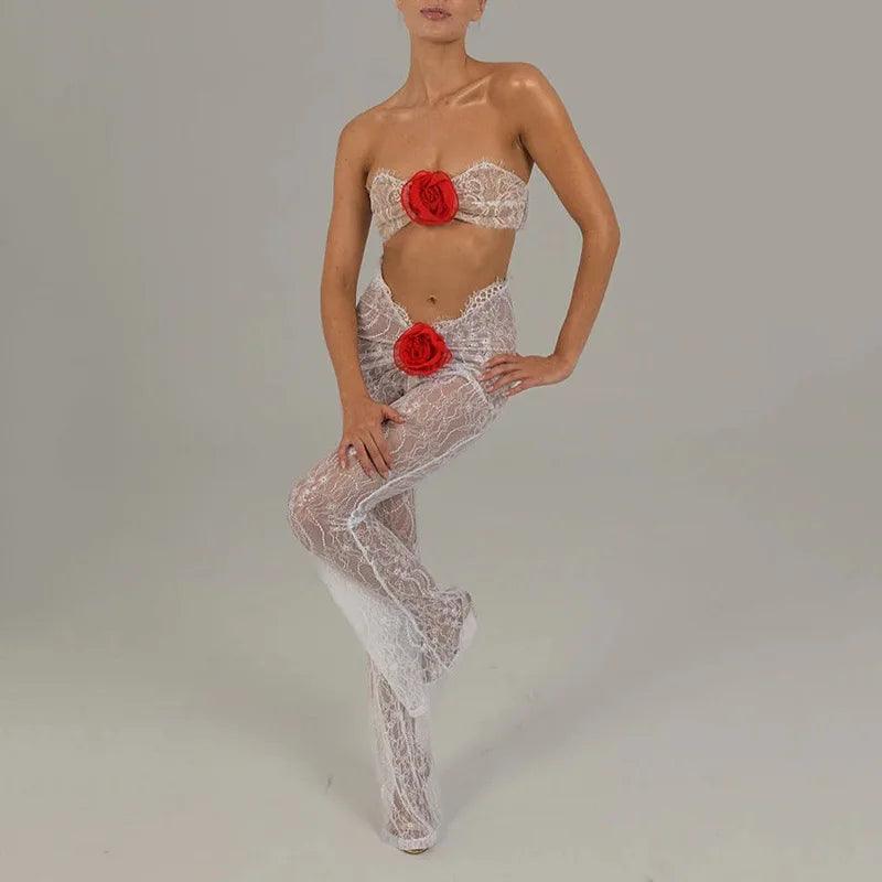 Affectionate Sensation Sheer Lace Cut-Out Jumpsuit - Image 6