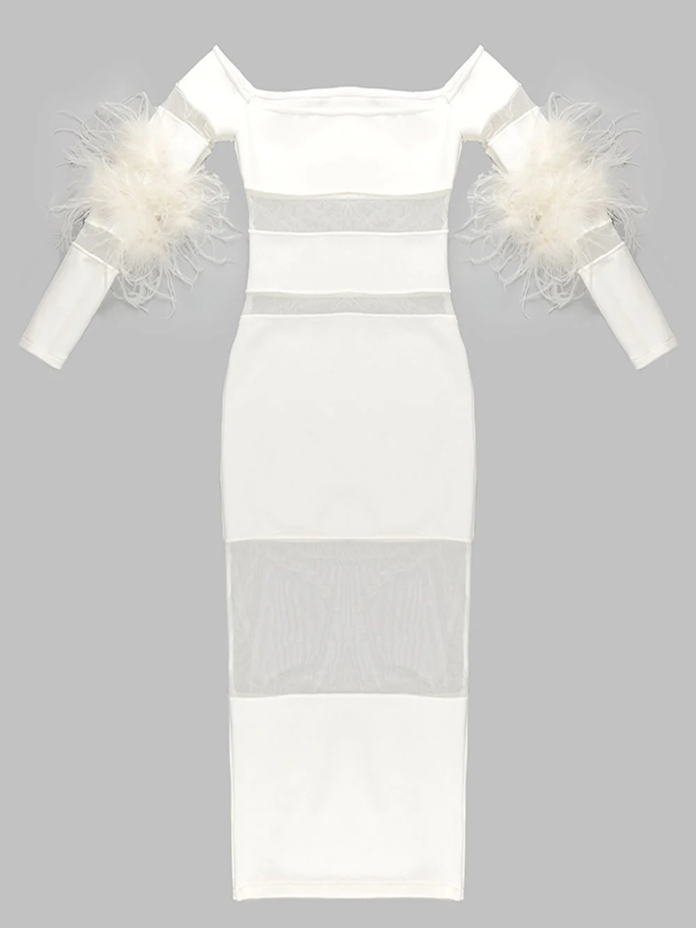 AIJA Midi Dress in White - Image 7