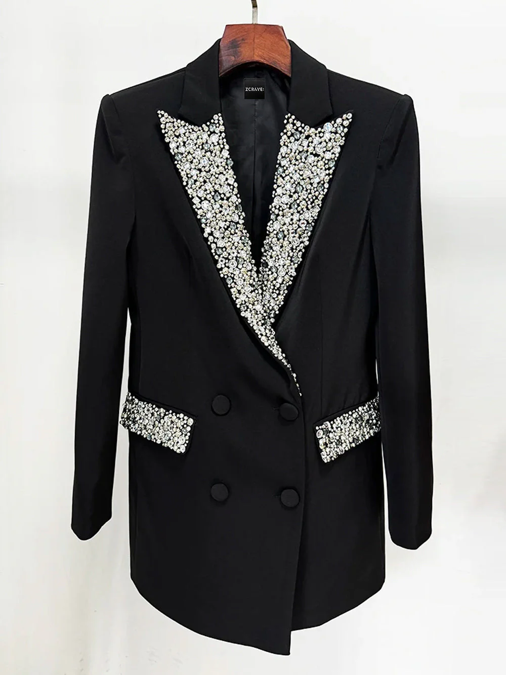 AMANZE Crystal Embellished Blazer Mini Dress - Image 4