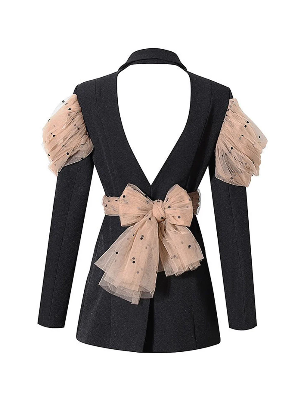 ARCO Blazer w Wrapped Mesh Bow-knot - Image 4
