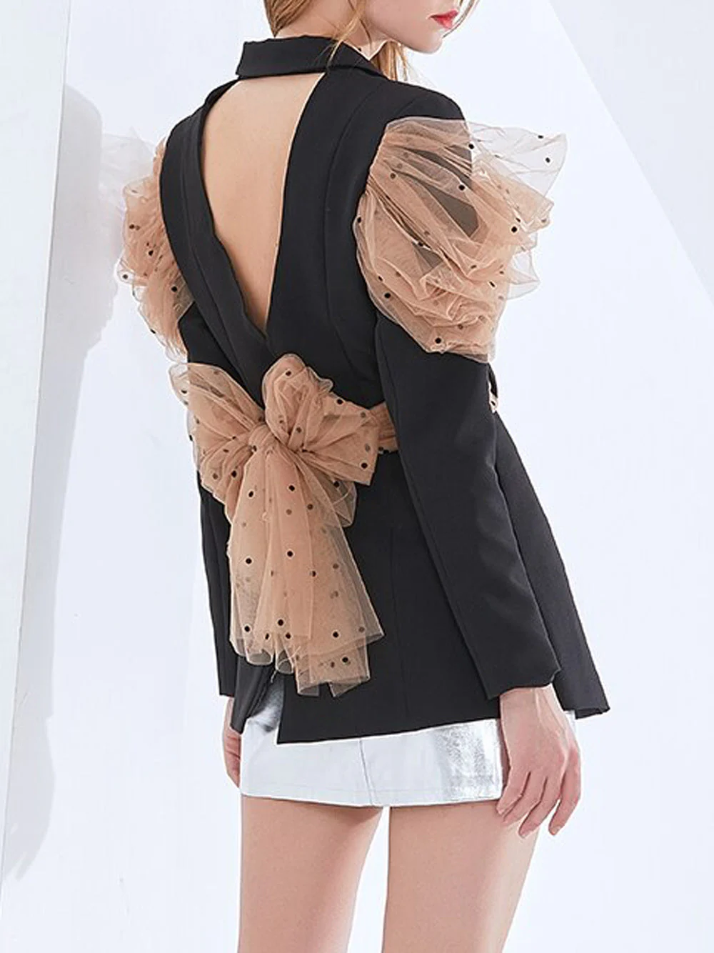 ARCO Blazer w Wrapped Mesh Bow-knot - Image 9