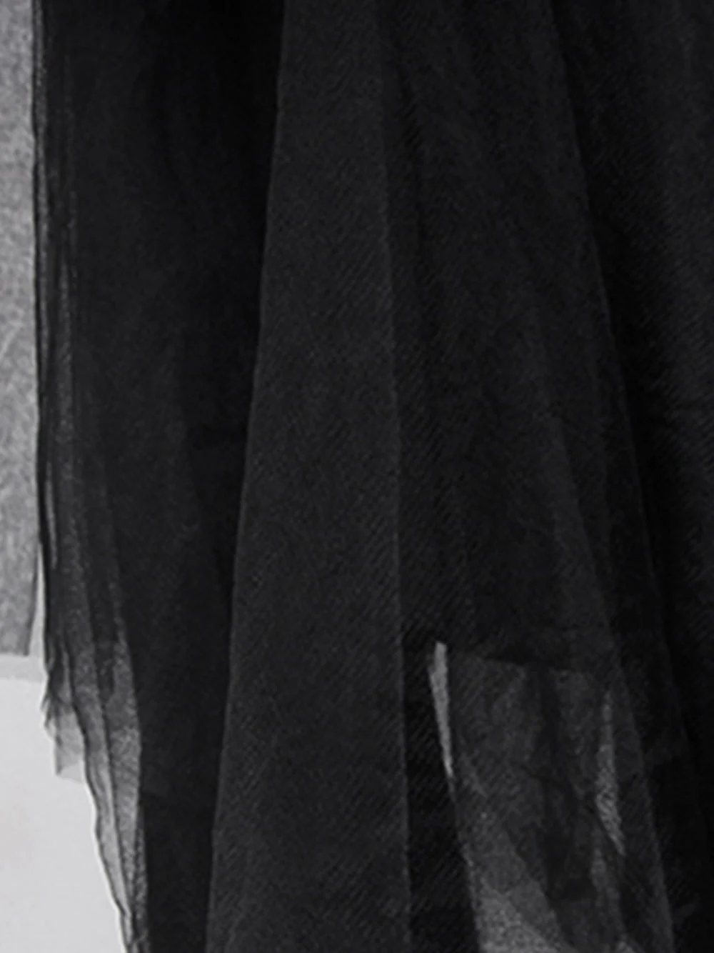Asymmetrical Patchwork Mesh Skirt - Image 12
