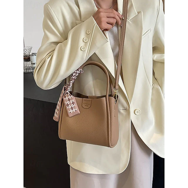 Bag Bucket Handbag PU Bags Shoulder Crossbody - Image 4