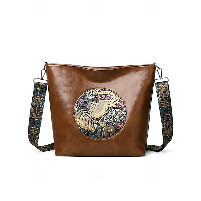 Bag Elephant Shoulder Boho Vintage Embossed - Image 10