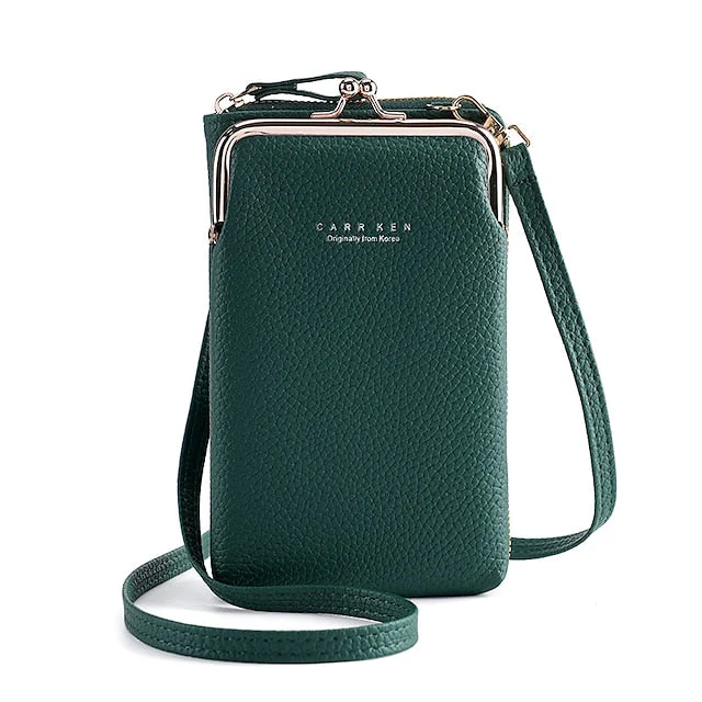 Bag Gold Faux with Frame Leather Black Crossbody - Image 15