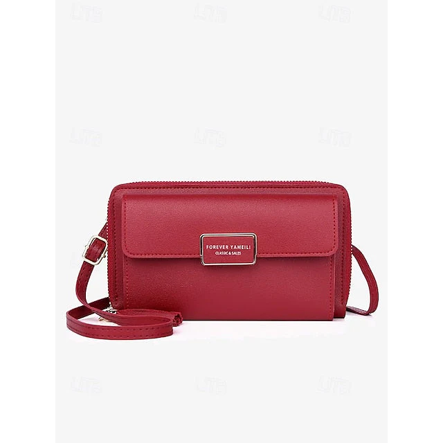 Bag Mobile Leather Crossbody PU Phone Wristlet - Image 11