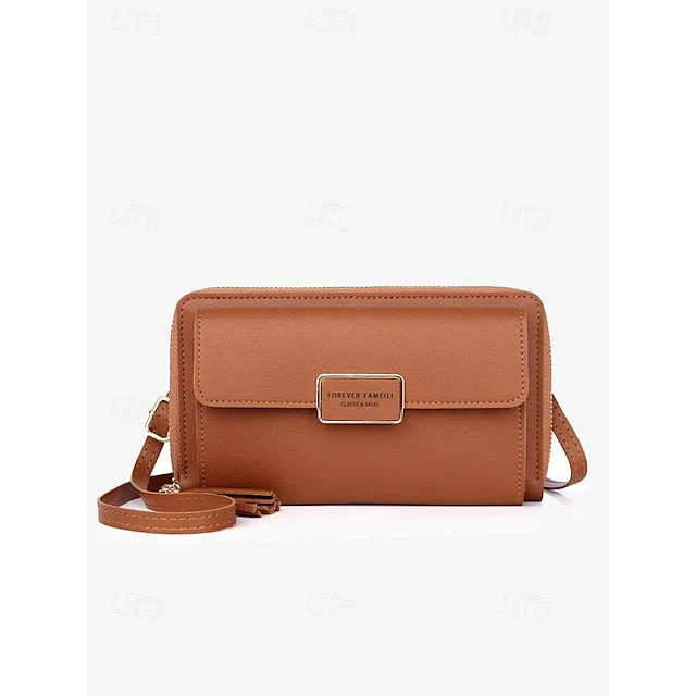 Bag Mobile Leather Crossbody PU Phone Wristlet - Image 12