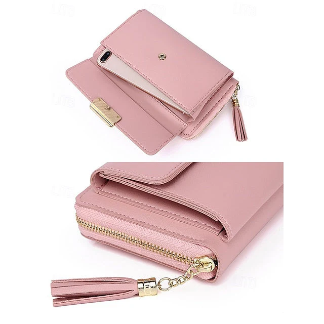 Bag Mobile Leather Crossbody PU Phone Wristlet - Image 5