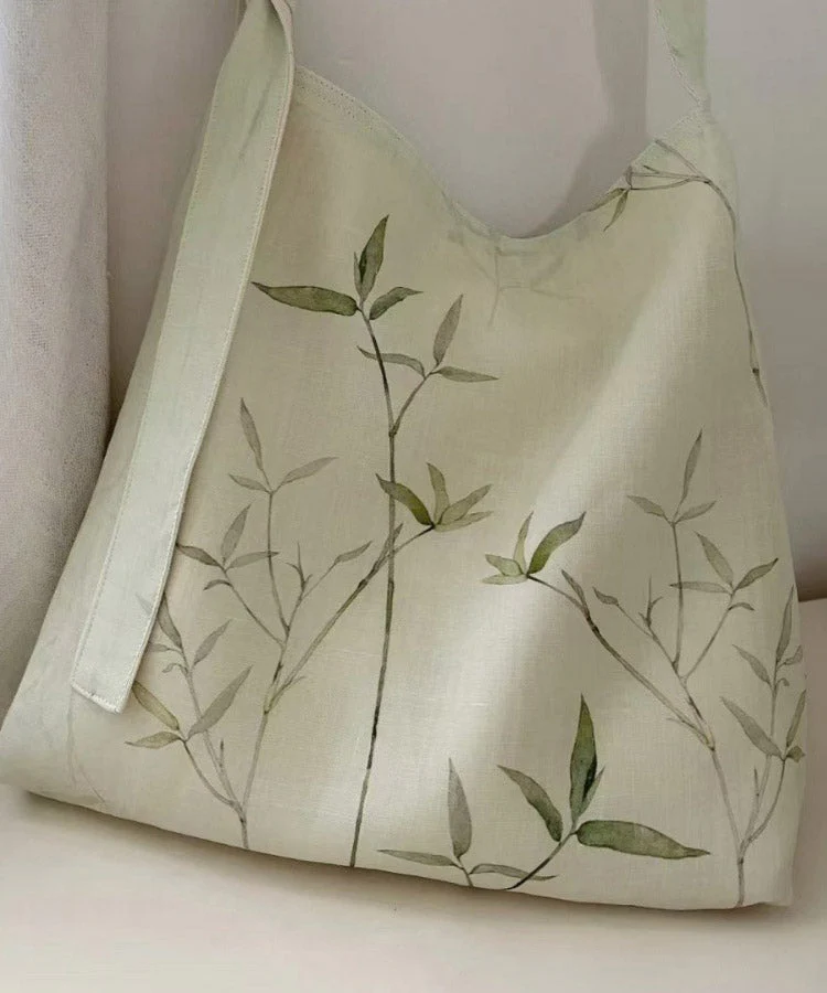 Bamboo Leaf National Canvas Shoulder Crossbody Bag - Image 5