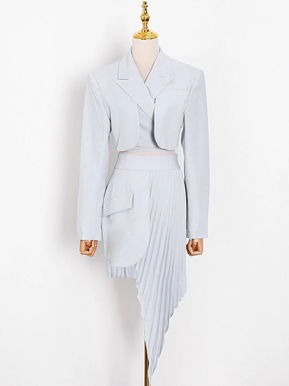 BANDETTE Blazer & Skirt Set in Light Blue - Image 11