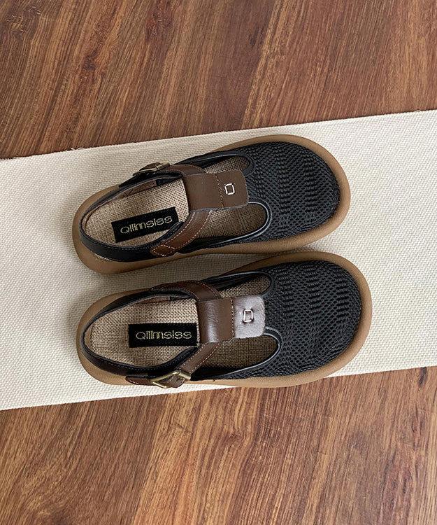 Beige Breathable Mesh Casual Splicing Hiking Sandals - Image 3