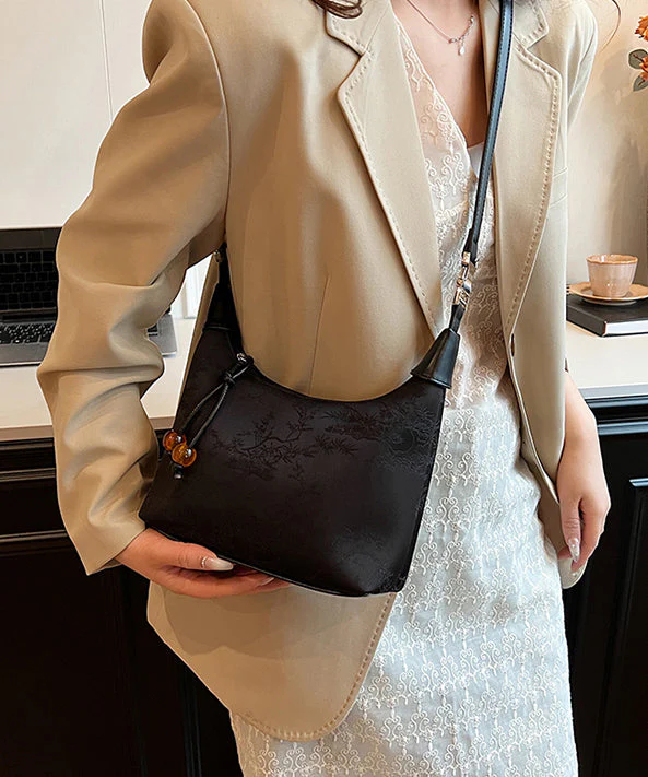 Beige Embroidered Crossbody Bag - Image 4
