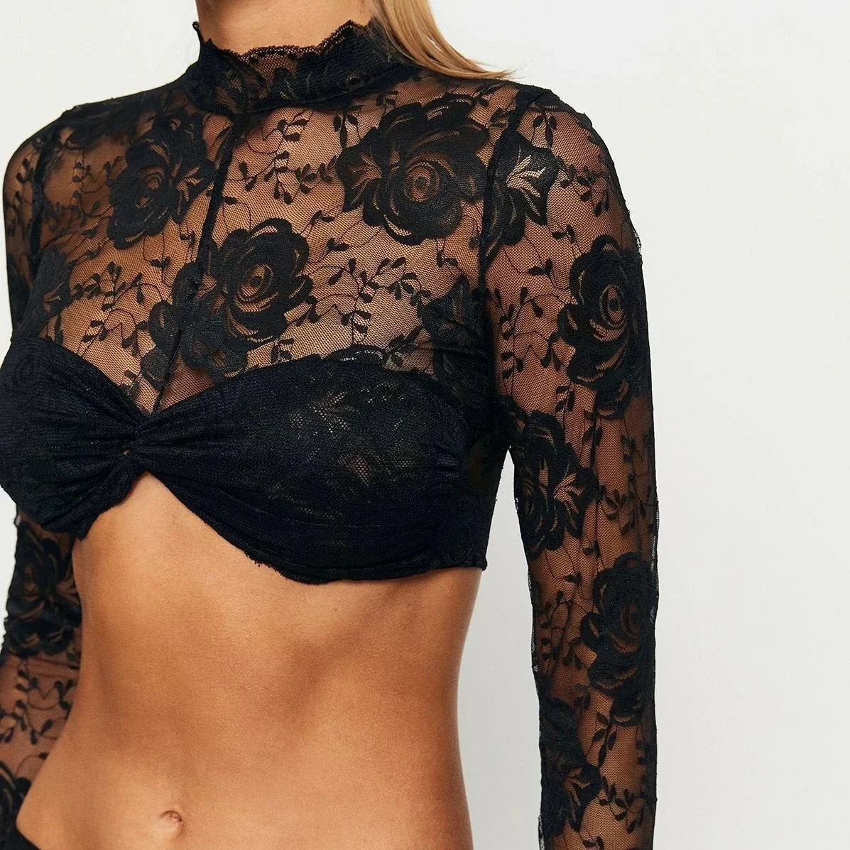 Botanical Affection Floral Lace Crop Top - Image 7