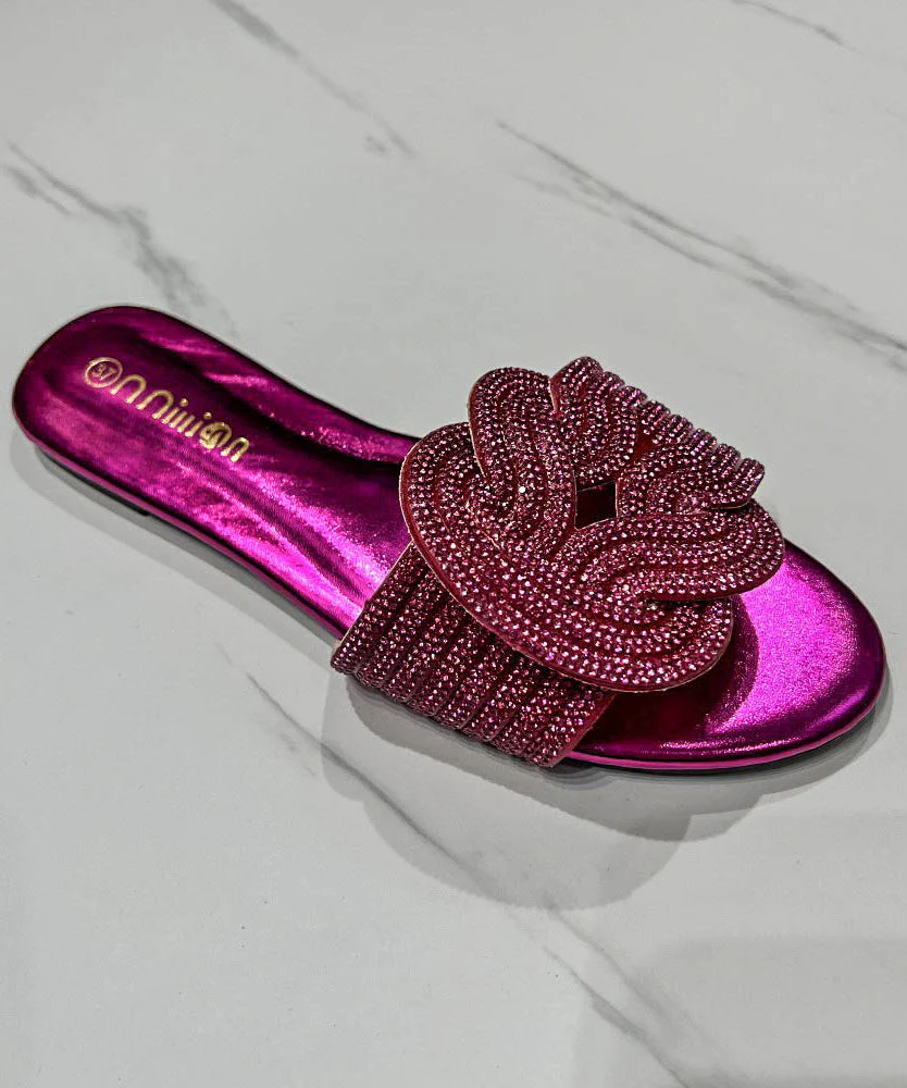 Boutique Green Slide Sandals Zircon - Image 4