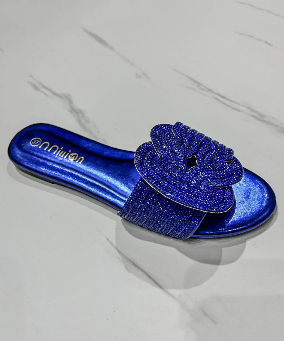 Boutique Green Slide Sandals Zircon - Image 5