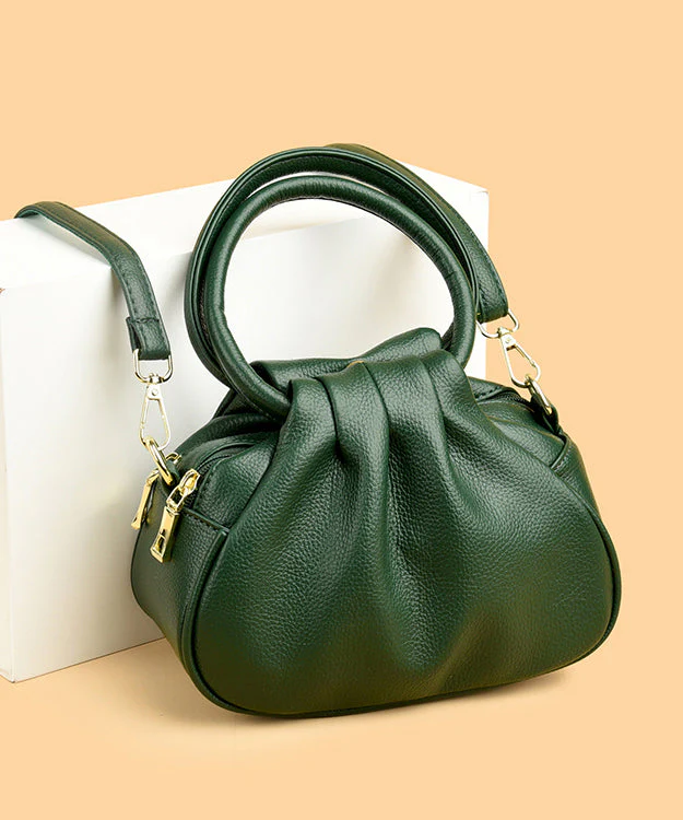 Boutique Leather Tote Calf Handbag Mulberry Wrinkled - Image 4
