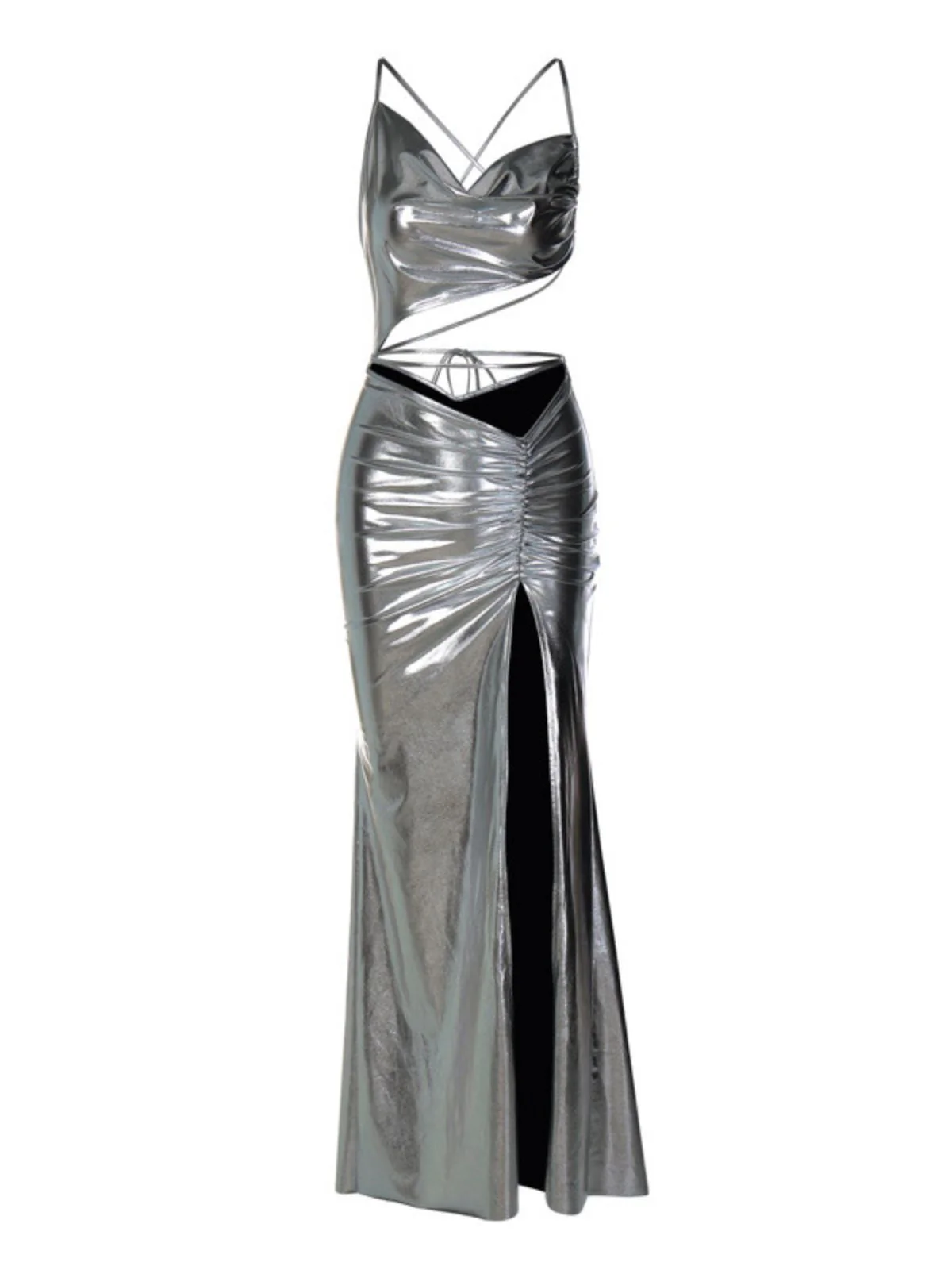 Braylon Cutout Metallic Maxi Dress - Image 6