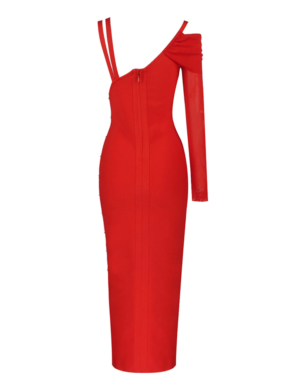 BRIGHTON Slit Dress in Red - Image 5