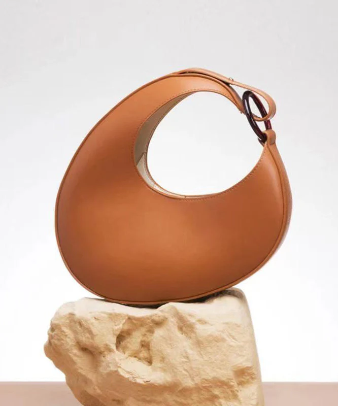 Brown Versatile Oval Large Capacity Shoulder Bag - Image 4