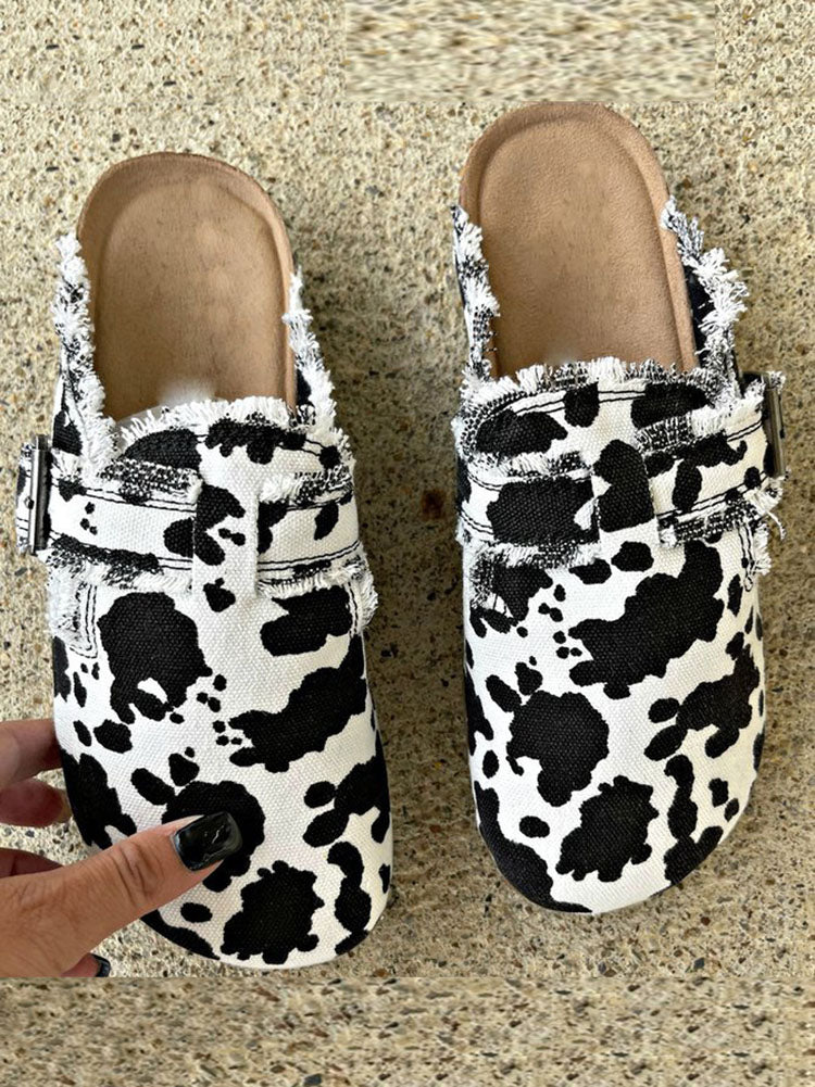 Buckle Decor Round Toe Slides - Image 3