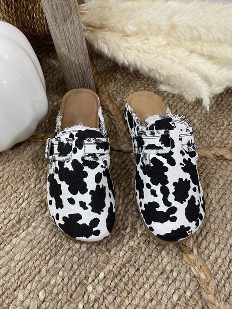 Buckle Decor Round Toe Slides - Image 4