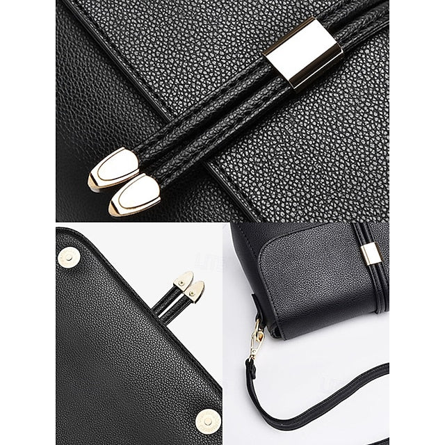 Burgundy Bags in Crossbody Leather Black Faux and - Image 7