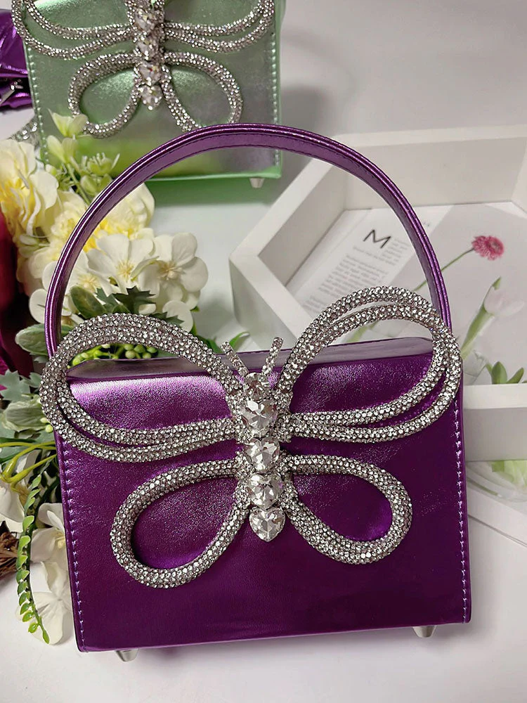 Butterfly Rhinestone Clutch - Image 19