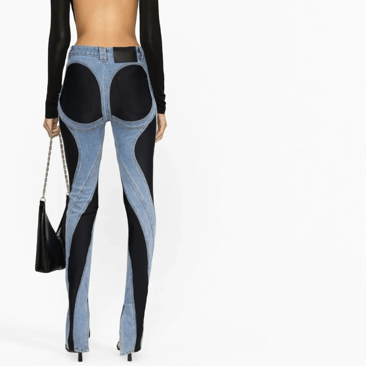 Call Me Later Two-Tone High Waist Jeans - Image 10