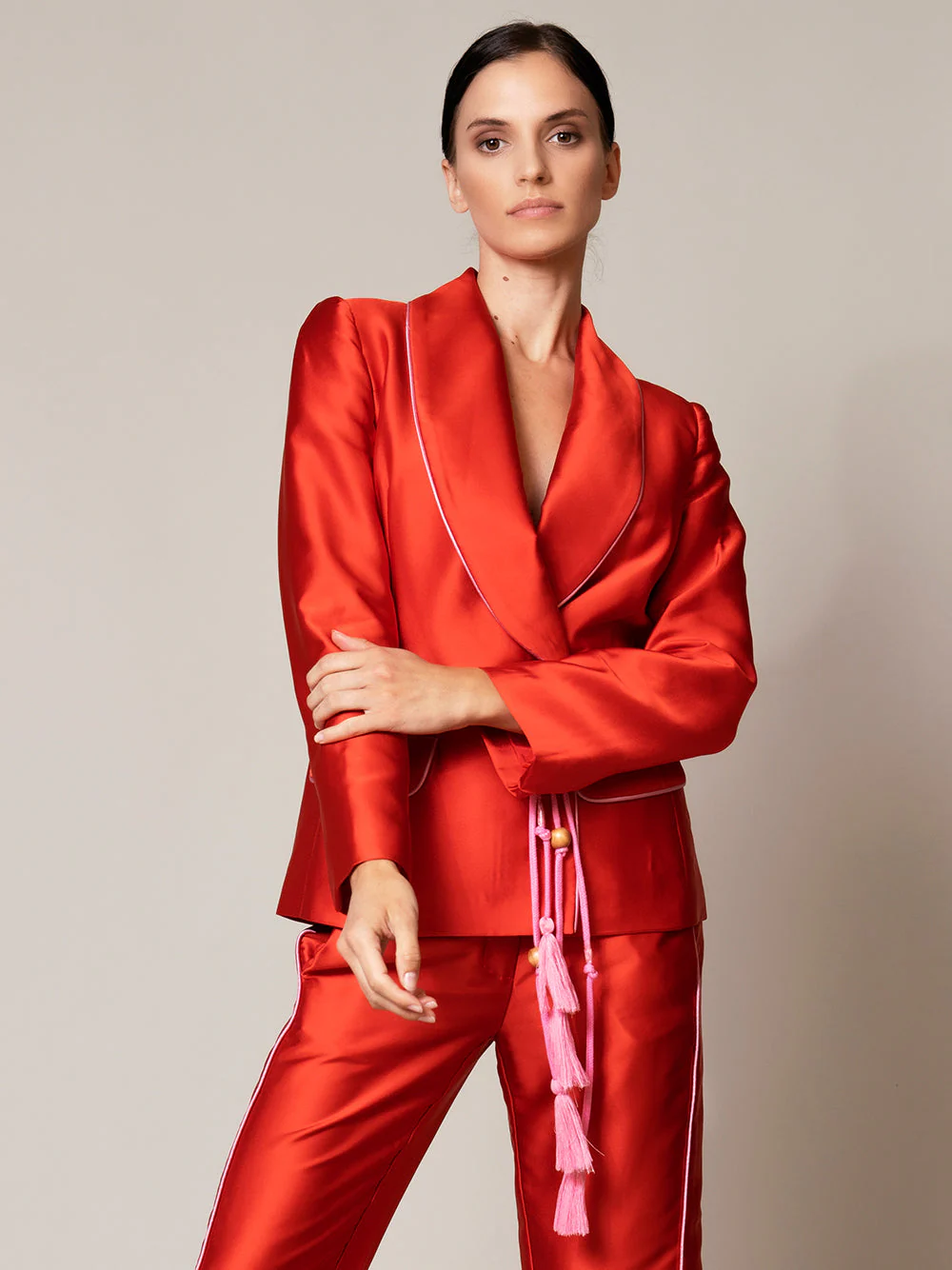 CANAL Satin Blazer & Pants Matching Set - Image 5