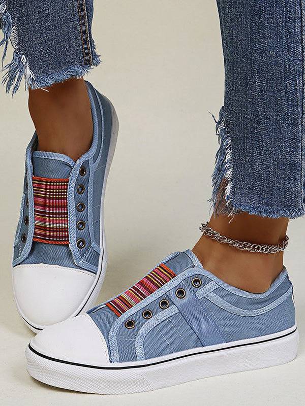 Casual Band Slip-On Canvas Sneakers - Image 10