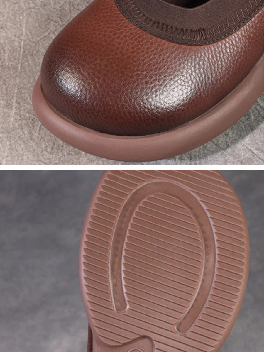Casual Genuine Leather Low Heel Shoes - Image 12