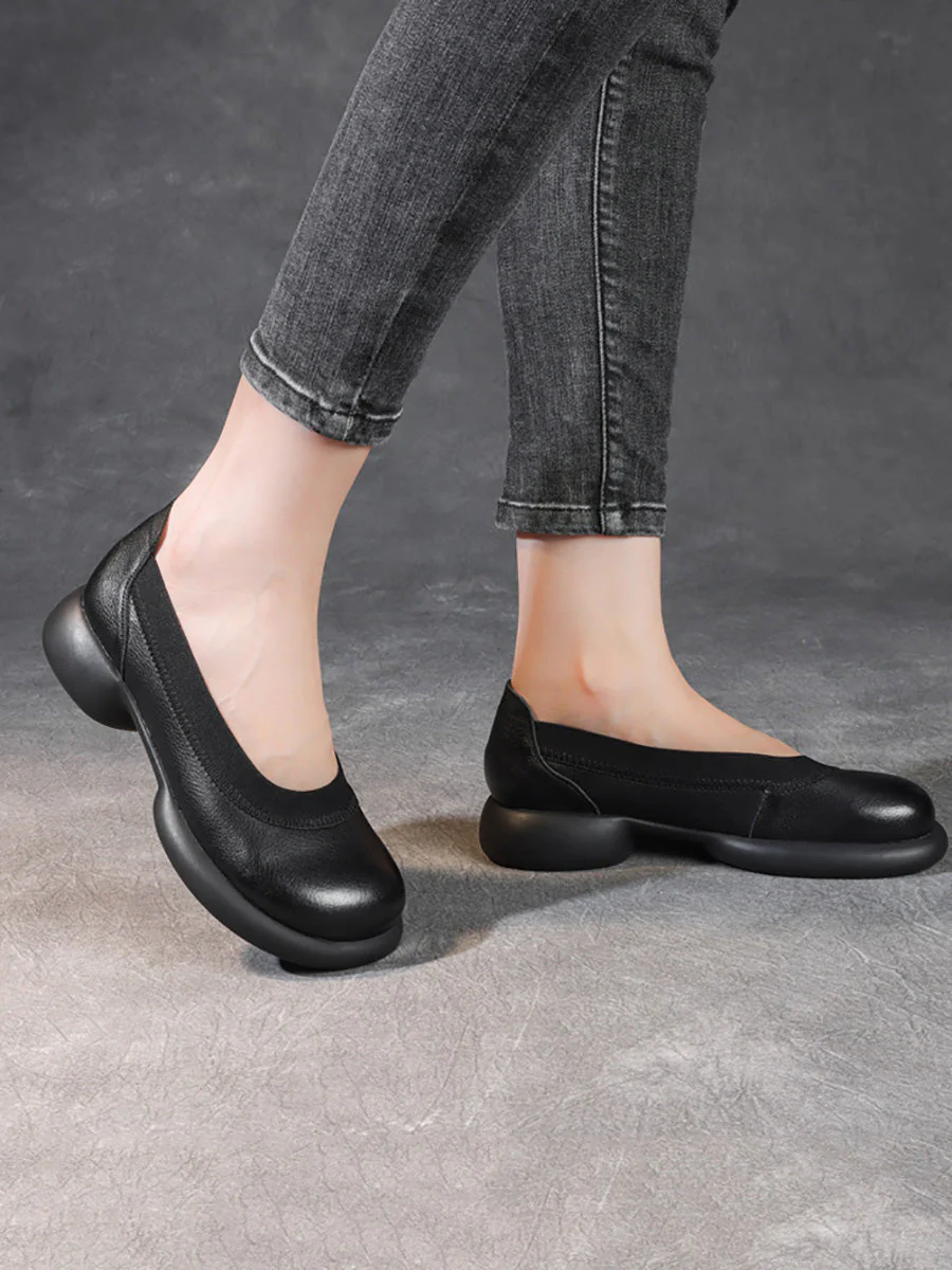 Casual Genuine Leather Low Heel Shoes - Image 4