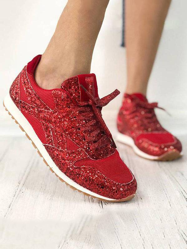 Casual Glitter Breathable Sneakers - Image 19