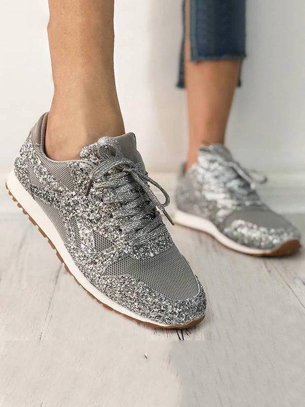 Casual Glitter Breathable Sneakers - Image 3