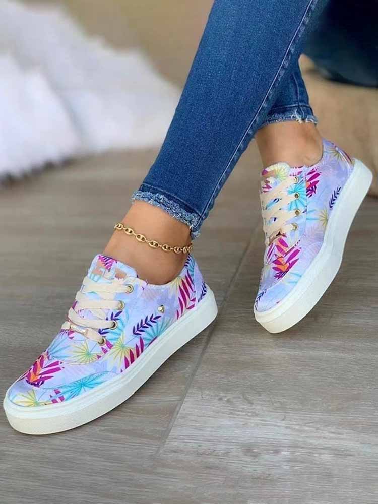 Casual Plants Flat Sneakers - Image 3