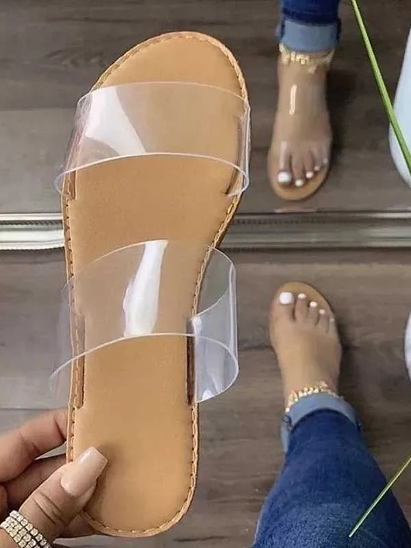 Casual Print Flat Slide Sandals - Image 12