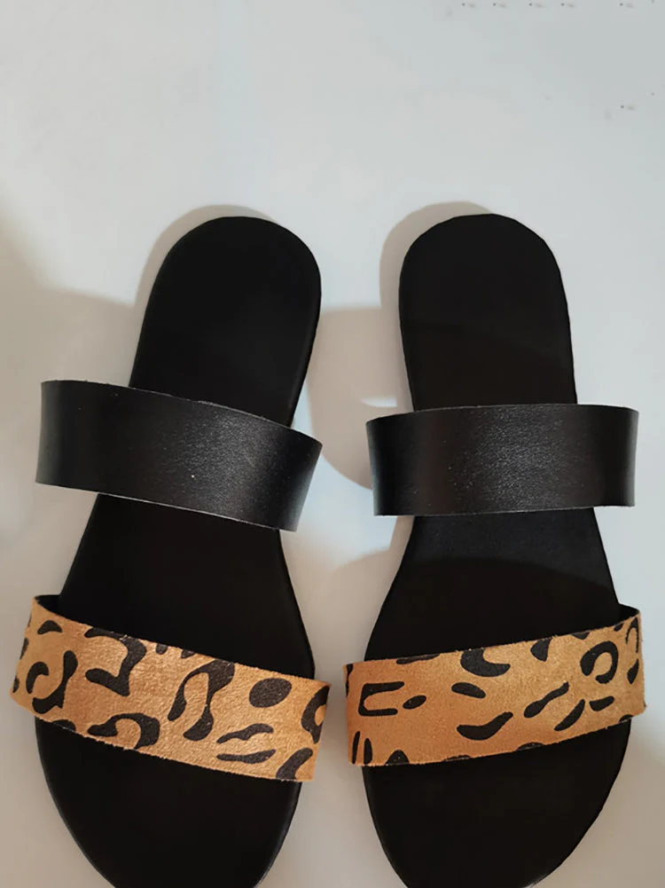 Casual Print Flat Slide Sandals - Image 8
