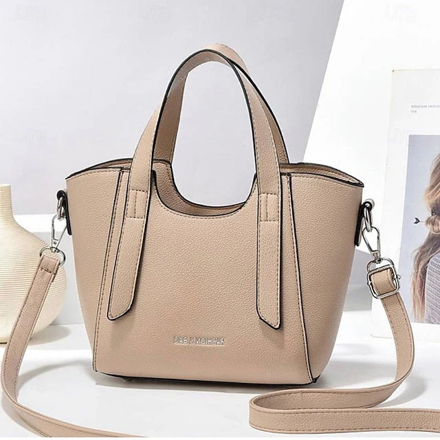 Casual PU Handbag Durable Earth Daily Leather - Image 2