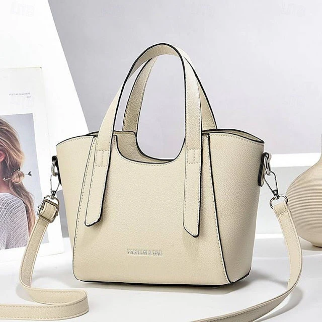 Casual PU Handbag Durable Earth Daily Leather - Image 4