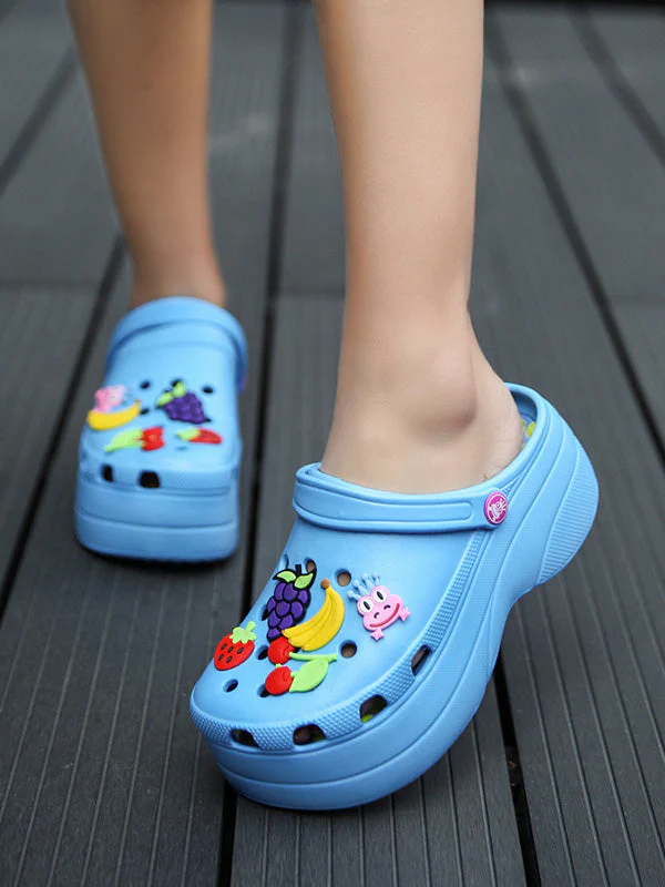 Casual Thick Sole Hole Sandals - Image 35