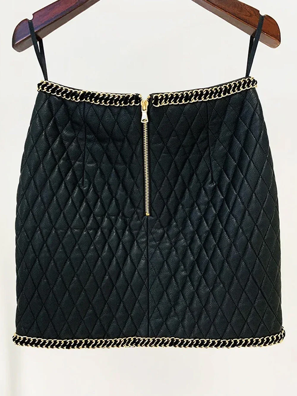 CATENA Leather Chain Mini Skirt - Image 7
