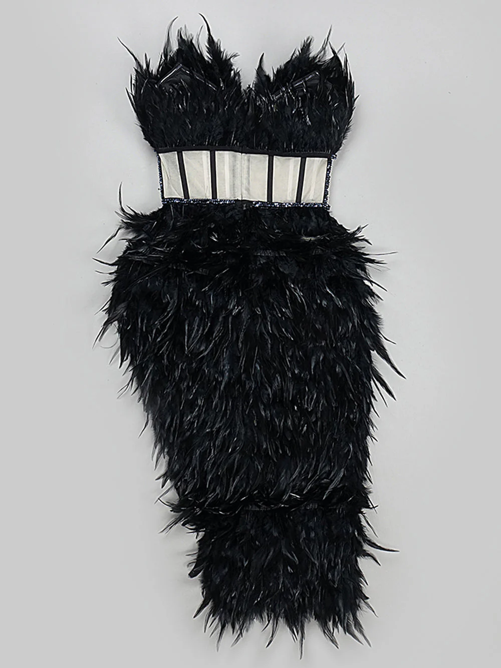 CELLAV Strapless Feathers Dress - Image 6