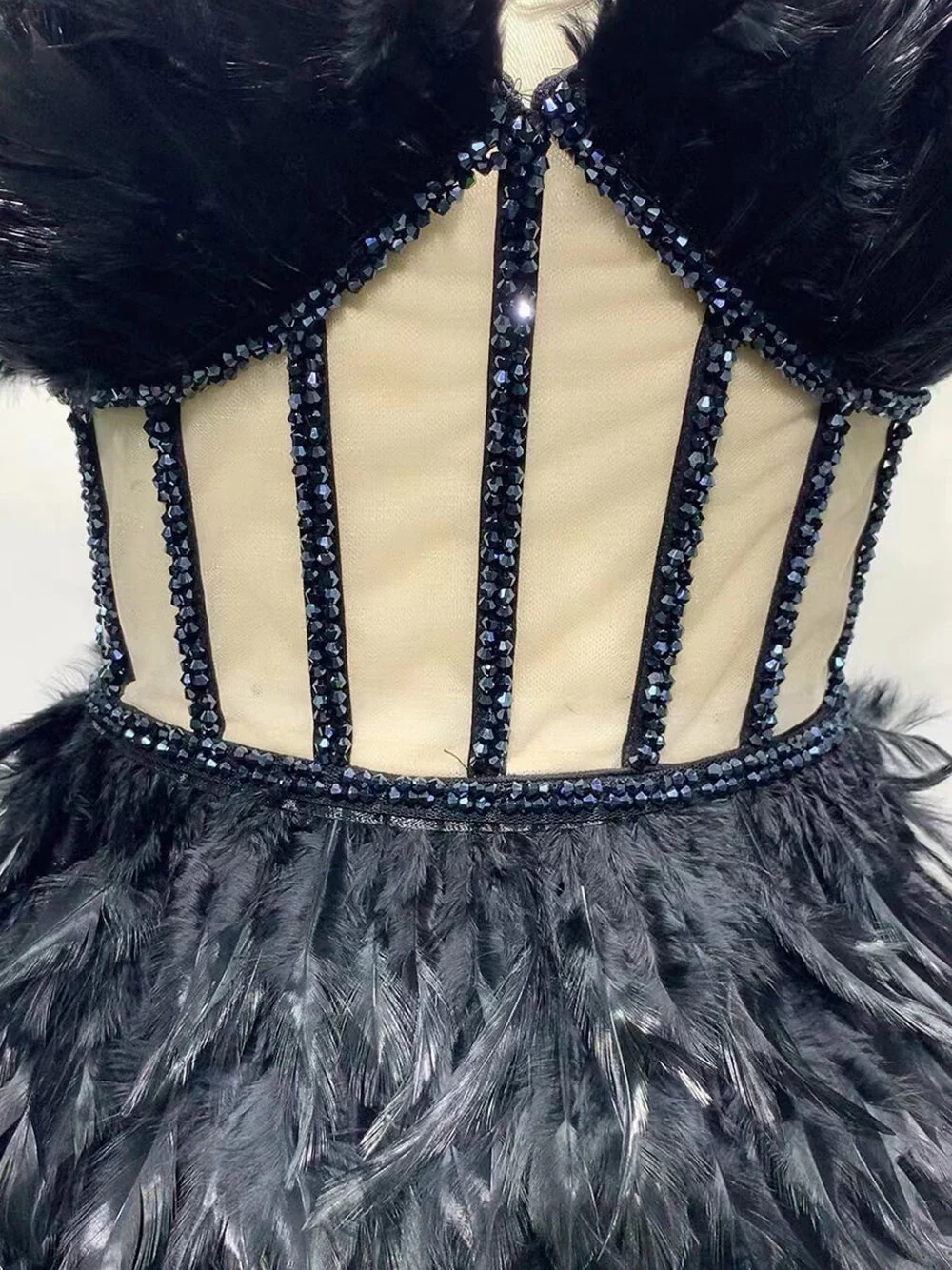 CELLAV Strapless Feathers Dress - Image 8