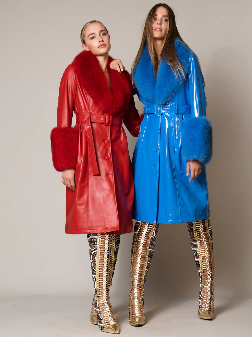 CHERRY Faux Fur Genuine Leather Coat - Image 5