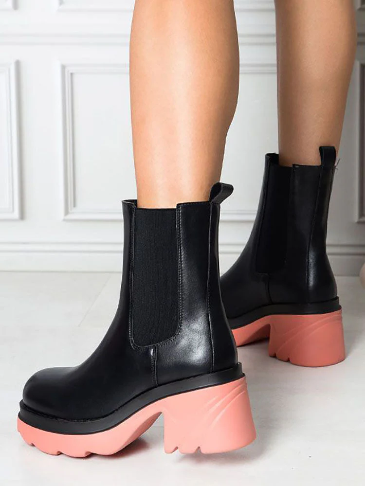 Chunky Heel Ankle Boots - Image 10