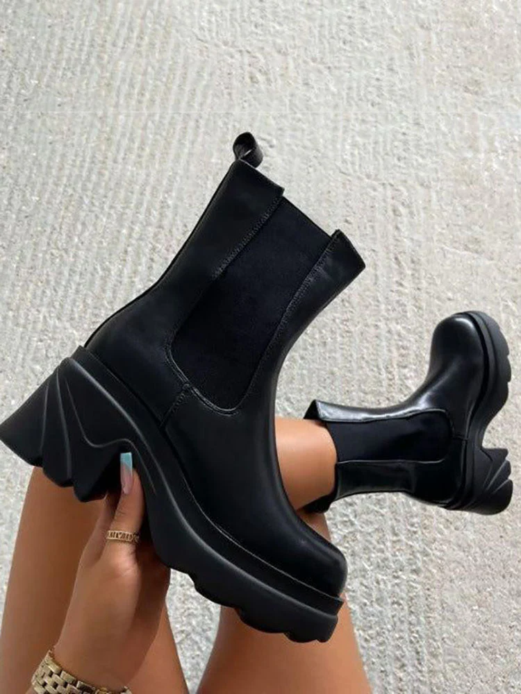 Chunky Heel Ankle Boots - Image 12
