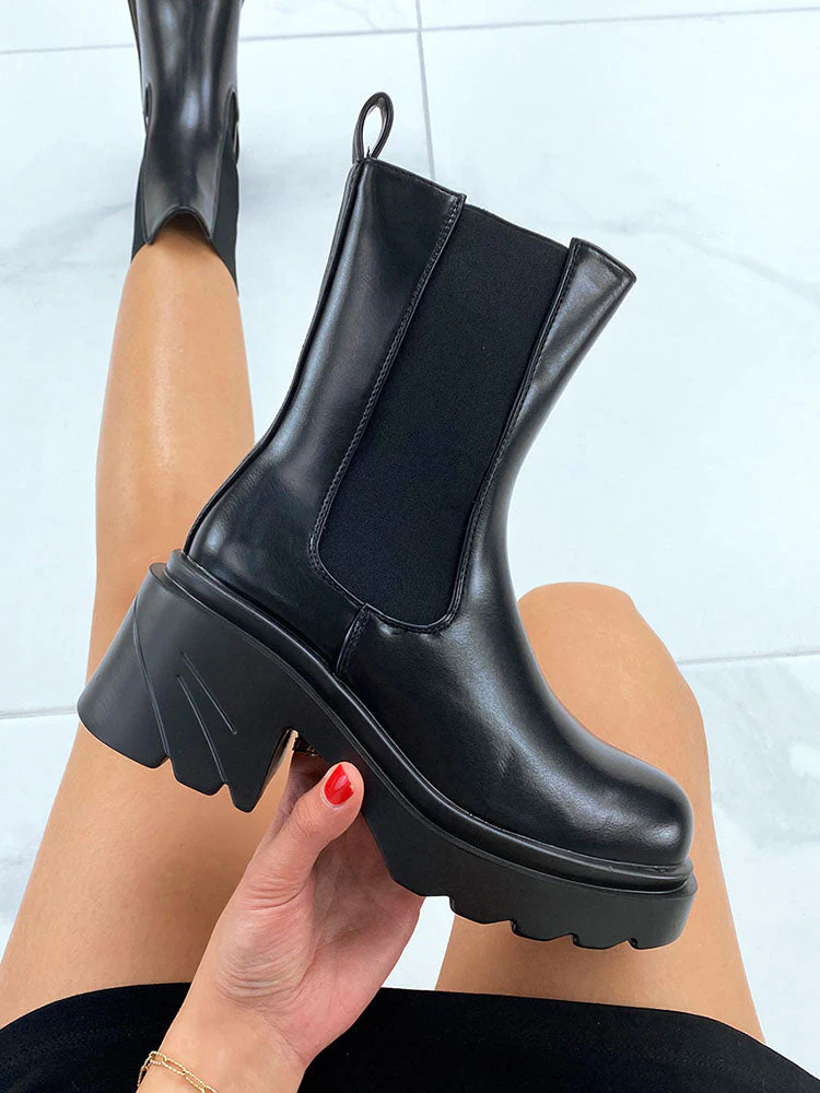 Chunky Heel Ankle Boots - Image 13