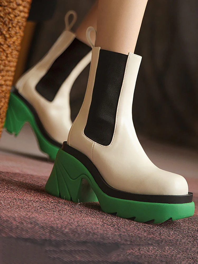 Chunky Heel Ankle Boots - Image 19