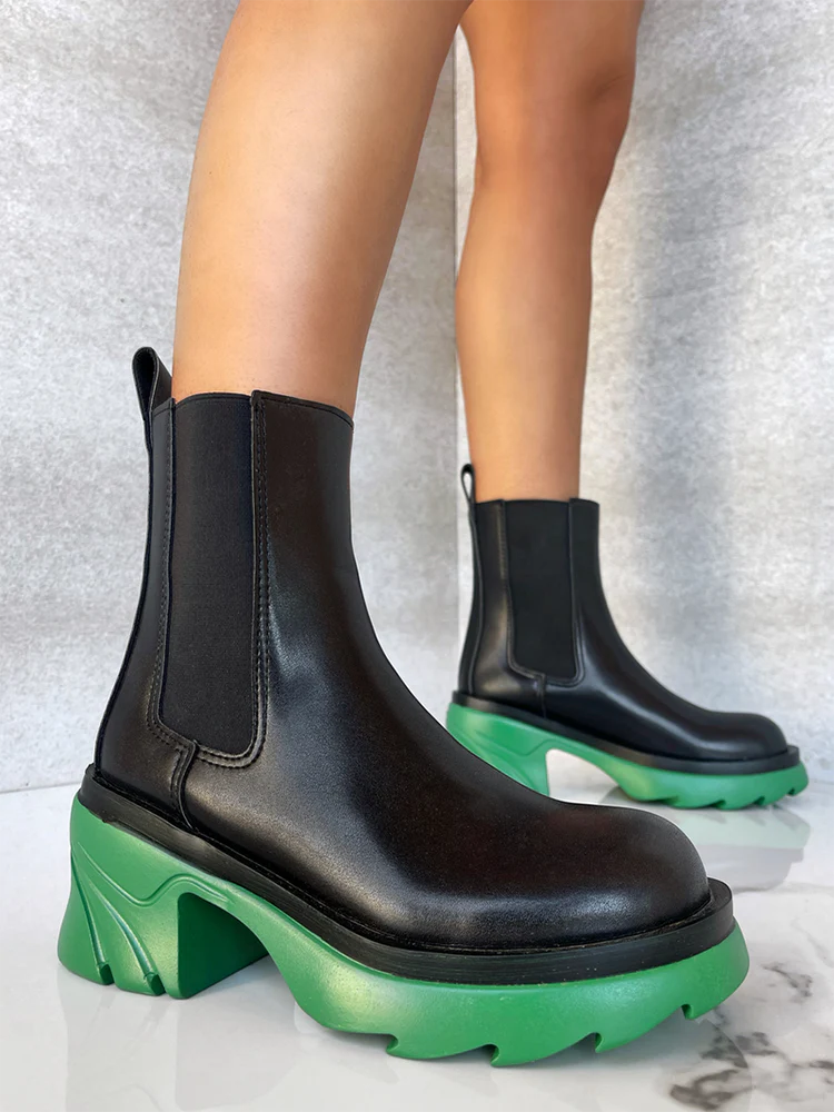 Chunky Heel Ankle Boots - Image 2